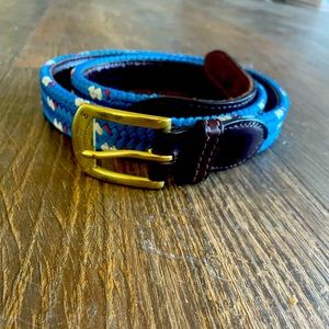 Mens Crafted Mariner Rope Belt By York River Traders. Turquoise Multi Color